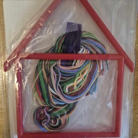 Christmas Cottage Santa & Rudolph Embroidery Kit-counted cross stitch - Picture 3 of 5